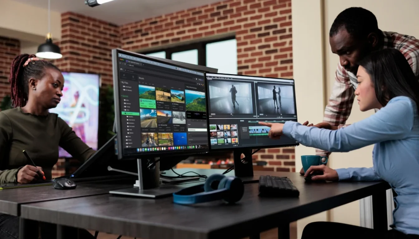 In-house vs. outsourced post-production comparing video editing teams, production costs, workflow control, and capacity.