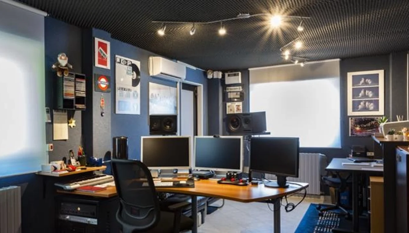 Starting a post-production company with video editing equipment, studio setup, and business planning.